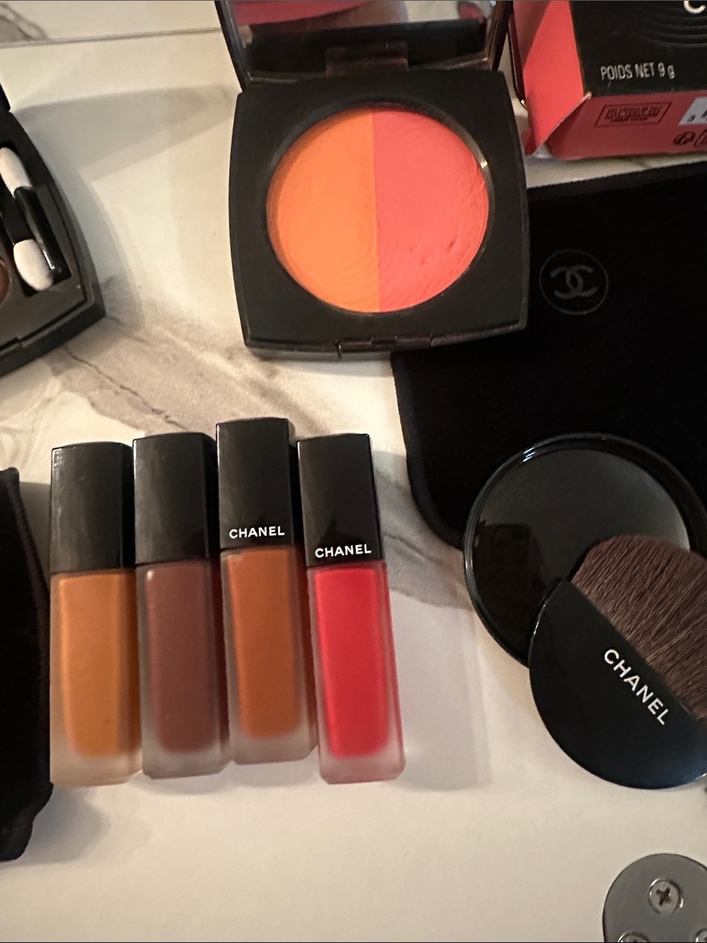 New CHANEL Vintage Eye shadow duo blush . Chanel 4 lipsticks - Picture 7 of 11